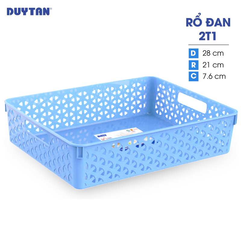 Rổ đan nhựa DUY TÂN Matsu 2T1 (28 x 21 x 7.6 cm) - 04489