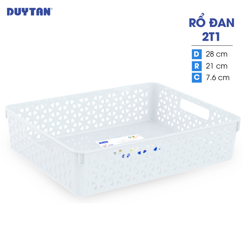 Rổ đan nhựa DUY TÂN Matsu 2T1 (28 x 21 x 7.6 cm) - 04489