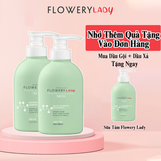 Combo dầu gội, dầu xả nước hoa muối biển Flowery LADY 500ml
