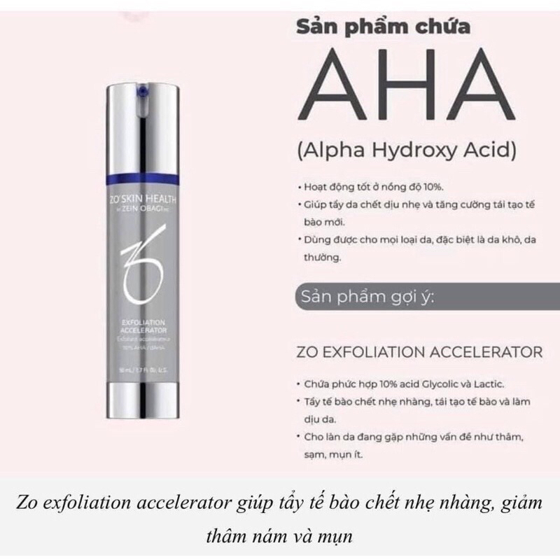 Tẩy tế bào chết hoá học ZO AHA 10% exfoliation accelerator