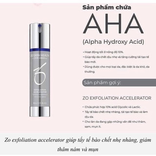 Tẩy tế bào chết hoá học ZO AHA 10% exfoliation accelerator