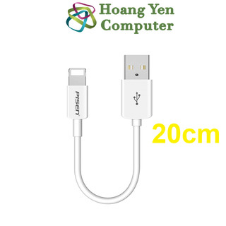 Cáp sạc lighting pisen dài 20cm - bh 6 tháng 1 đổi 1