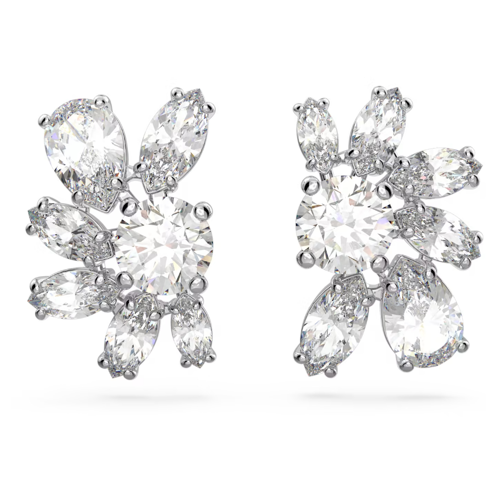 Khuyên tai nữ CDE White Gema Flower Stud Earrings CDE3080