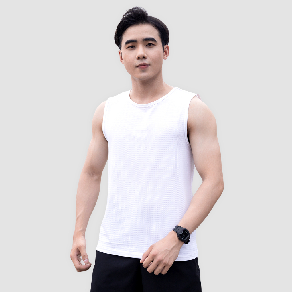 Áo Tank Top Nam Ba Lỗ Sát Nách Vải Thun Lạnh Coolmax Siêu Mát AVENTINO B1