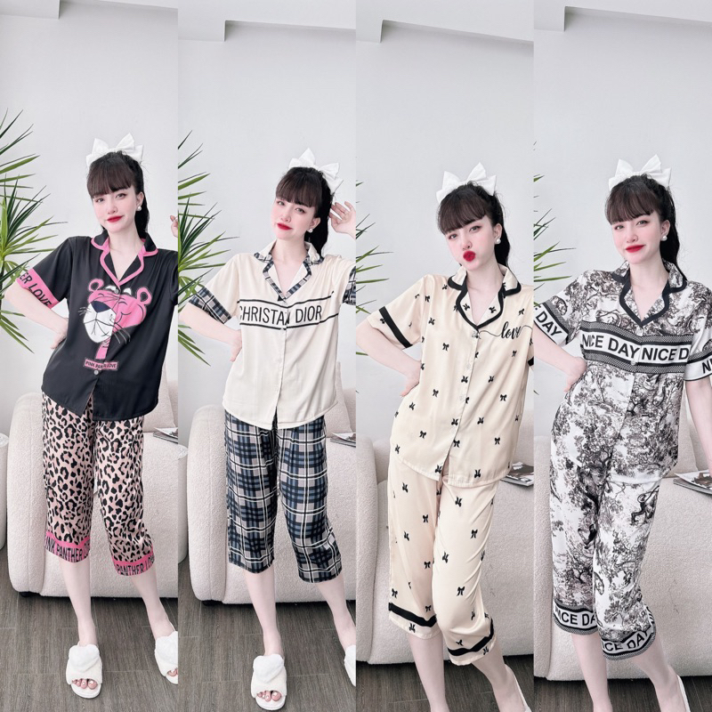 Đồ Bộ Pijama lửng mặc nhà siêu đẹp 1201