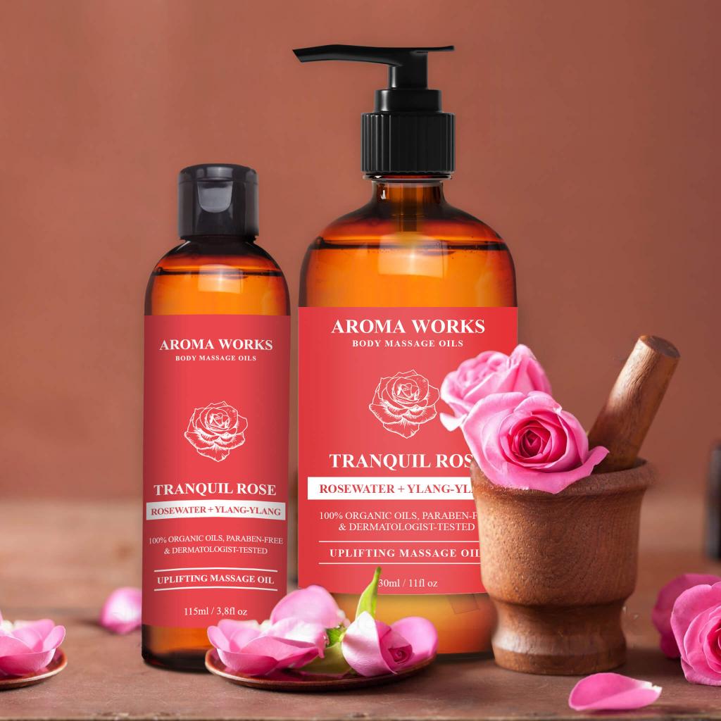 Dầu Massage Body Thiên Nhiên Aroma Works Mát Xa và dưỡng da toàn thân