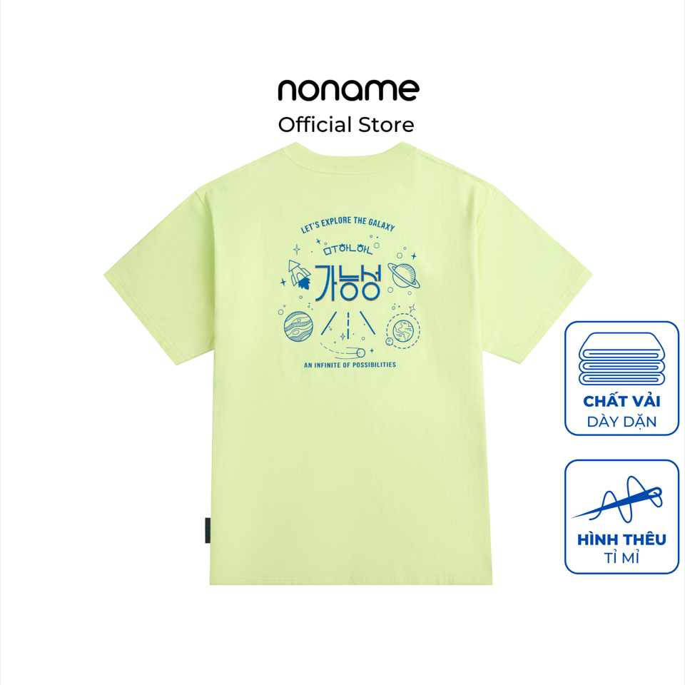 Áo Thun Unisex Oversize noname Explore the Galaxy /Light Yellow_NNRAD6001D310