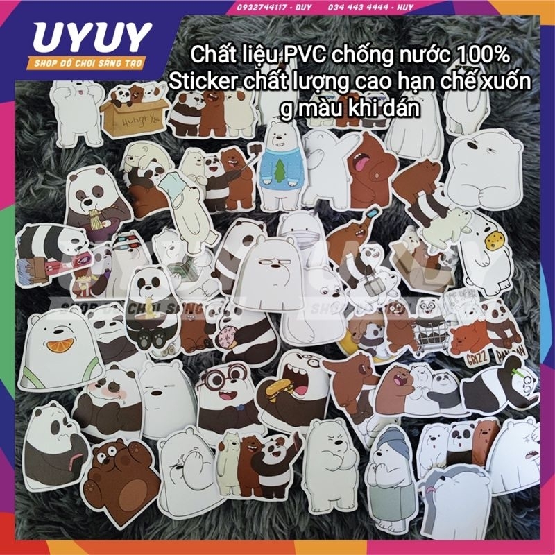 Sticker Nhiều Chủ Đề Dễ Thương Trang Trí, Dán Nón BH, Valy, Laptop,...