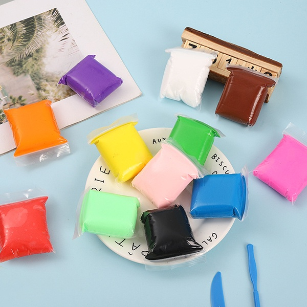 Đất Sét Tự Khô 36 Màu An Toàn Nặn Hình Cao Cấp Siêu Nhẹ Dành Cho Bé Làm Butter Slime Trang Trí