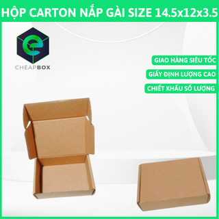 Hộp giấy carton nắp gài đóng gói hàng online nailbox mỹ phẩm size 14.5x12x3.5 cm 50 cái