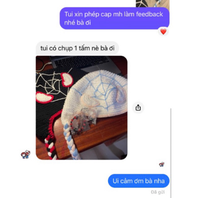 Mũ Spider Man len móc Y2K form rộng cực kì xinh/ mẫu y hình-sai mẫu hoàn tiền