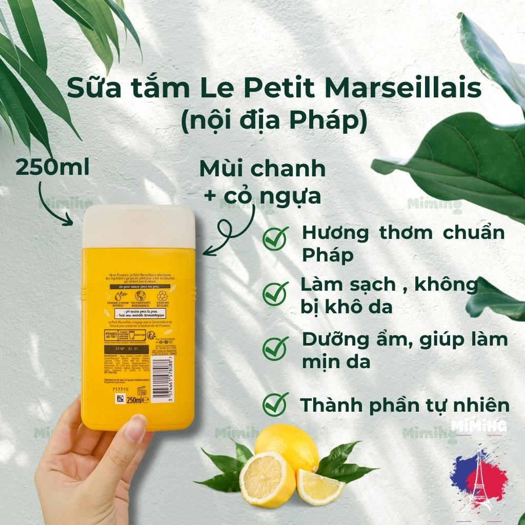 Sữa tắm Le Petit Marseillais 250ml - 650ml giúp da mềm mịn, mượt da, thơm đậm hương thơm Pháp_MiMi HG