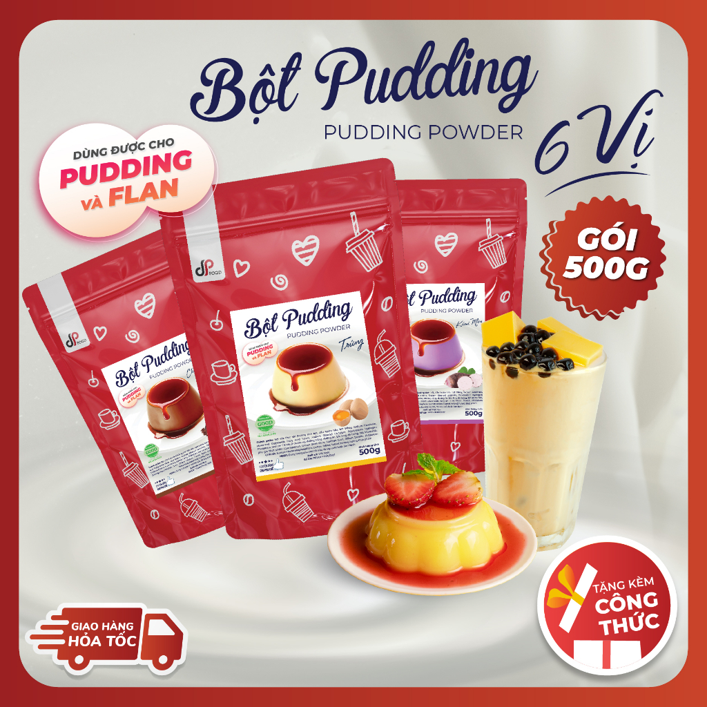 Bột Pudding DPFOOD - 500gr - Đủ Vị