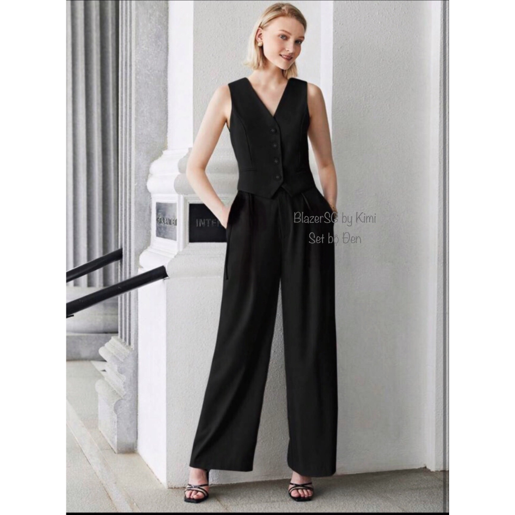 Set Bộ Gile Màu Trendy - Gile Nữ Hàng Chuẩn Phom Ôm Tôn Dáng - BLA23003