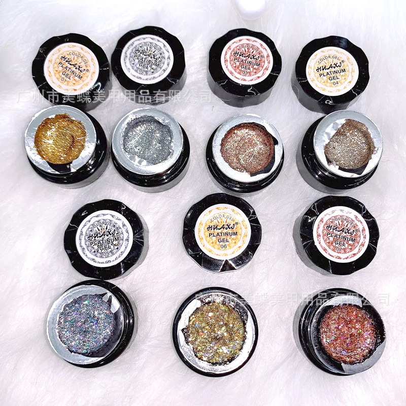 Gel nhũ viền móng siêu sáng, Nhũ Viền Đặc Huaxi Platinum