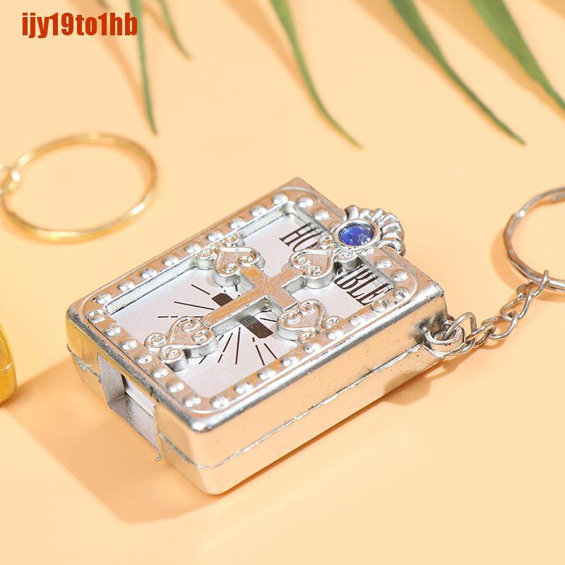 Móc Khóa Kinh Thánh Mini Móc Khóa Cơ Đốc Quyển Kinh Thánh Và Hộp Thập Tự Giá