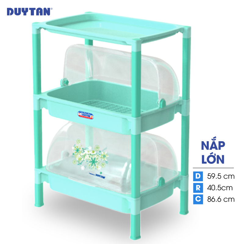 Kệ nắp lớn nhựa DUY TÂN 2 ngăn (59.5 x 40.5 x 88.6 cm) - 04113 - Giao màu ngẫu nhiên