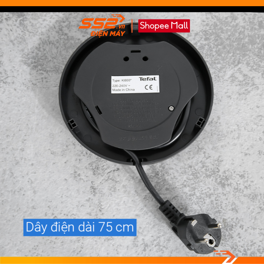 Ấm Đun Siêu Tốc, Bình Đun Nước Siêu Tốc Tefal KI800D68 - 1.7L - Hàng chính hãng