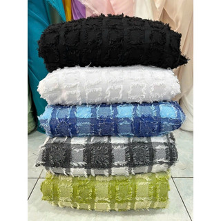 Vải linen lông kẻ ô vuông 5 màu