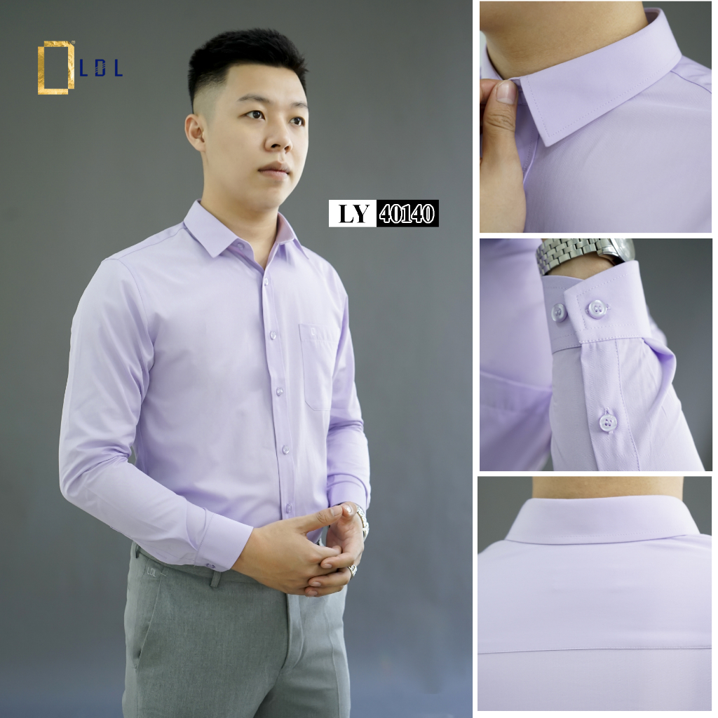 Áo Sơ Mi Dài Tay Trơn Có Túi Chất Liệu BAMBOO - Thấm Hút Mồ Hôi, Chống Nhăn Nhàu Thương Hiệu LDL