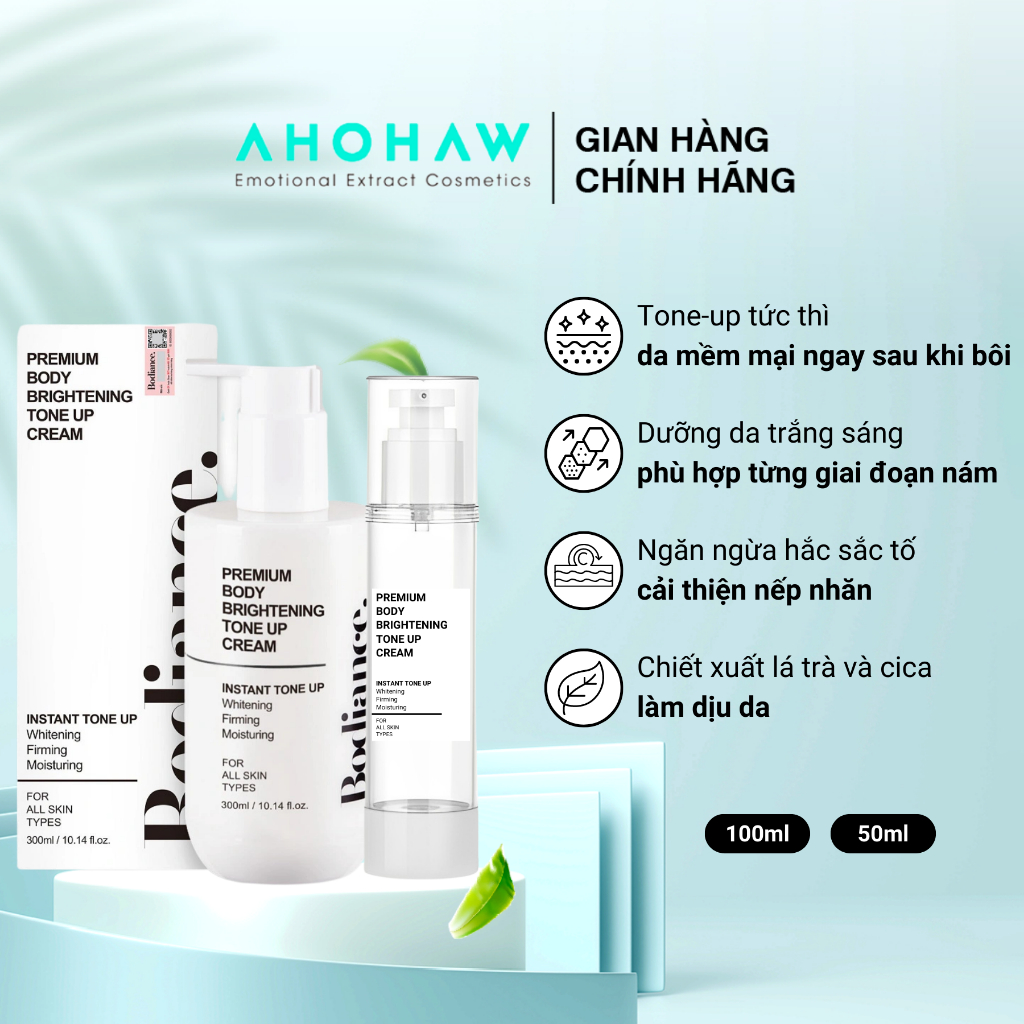 Kem Dưỡng Trắng Da Toàn Thân Bodiance Premium Body Brightening Tone Up Cream Chiết - Nâng Tone, Làm Dịu, Ngừa Nếp Nhăn