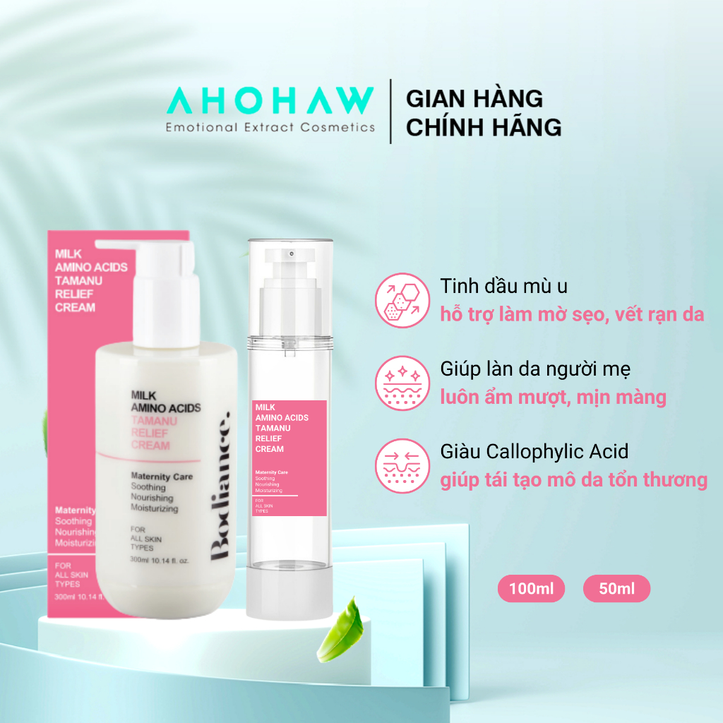 Kem Dưỡng Body Bodiance Tamanu Relief Cream Chiết - Phục Hồi Rạn Da Cho Phụ Nữ Mang Thai Và Sau Sinh