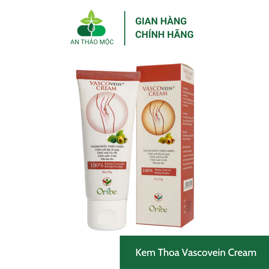 Kem Thoa Vascovein Cream Giúp Giảm Sưng Đau, Tê Phù, Chuột Rút Do Suy Giãn Tĩnh Mạch (Tuýp 50g)