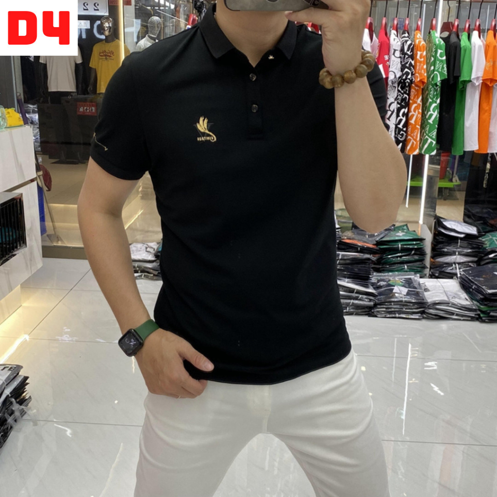 Áo Polo Nam thêu ngực chất cotton cá sấu CVC mặc thoáng mát, full size phân phối độc quyền