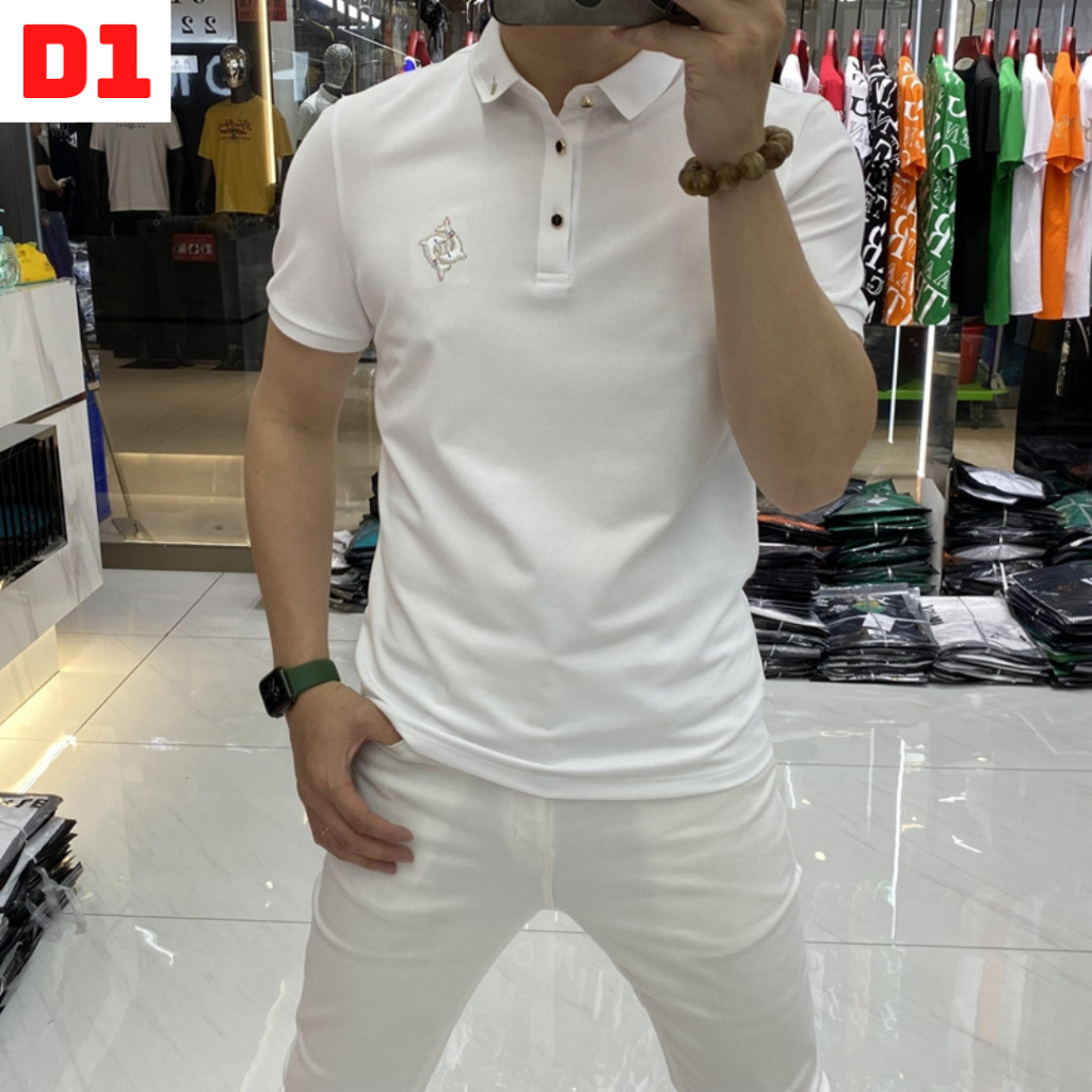 Áo Polo Nam thêu ngực chất cotton cá sấu CVC mặc thoáng mát, full size phân phối độc quyền