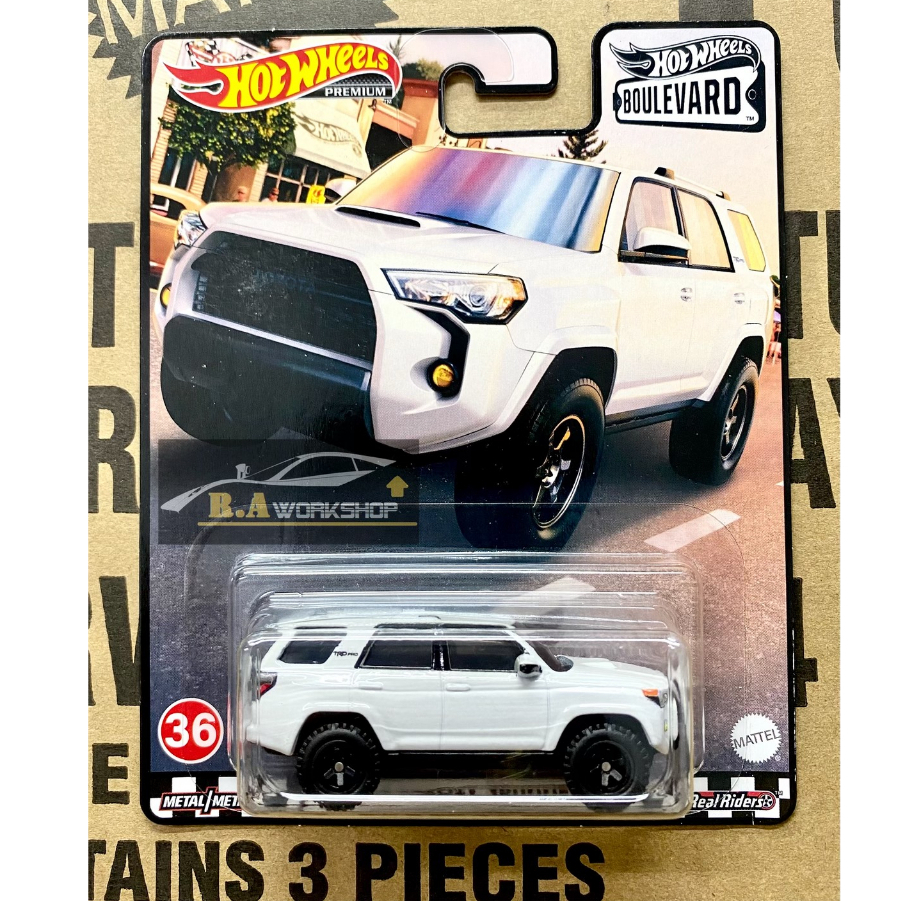 Hot wheels Chính Hãng mẫu xe Premium BOULEVARD TOYOTA 4RUNNER (Trắng)