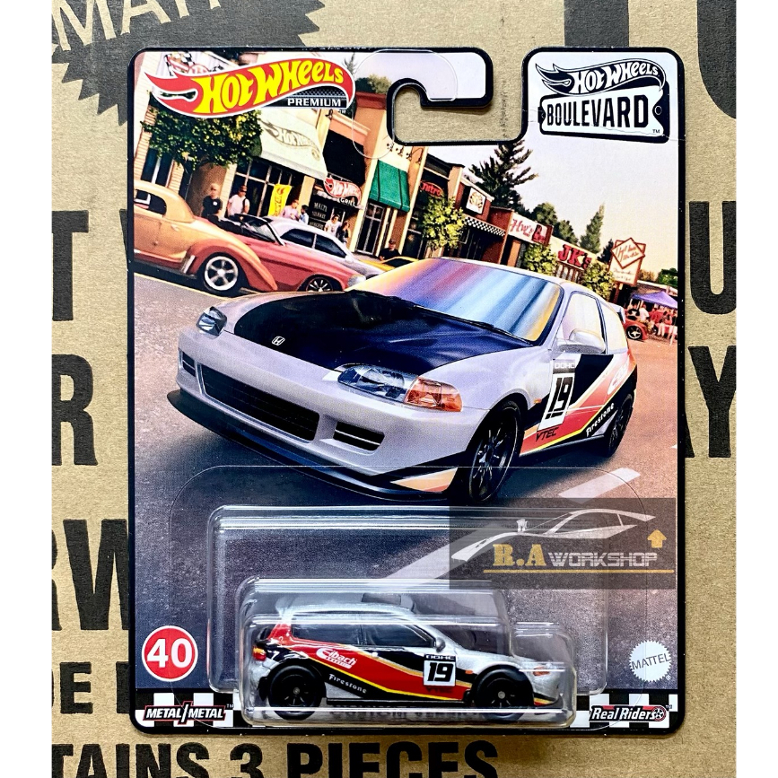 Hot wheels Chính Hãng mẫu xe Premium HONDA CIVIC EG Custom Version