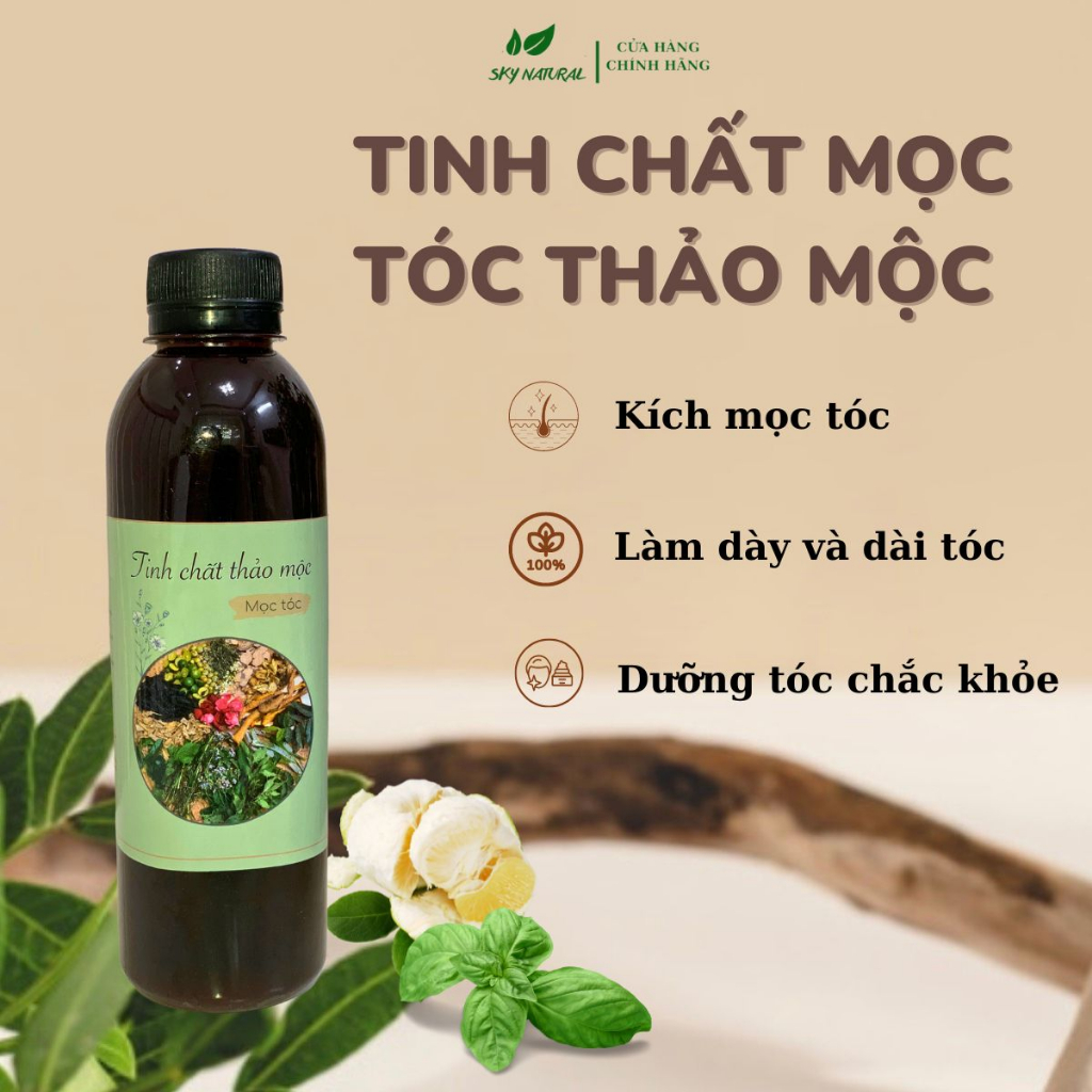 Tinh Chất Mọc Tóc Thảo Mộc, Thảo Dược Ngăn Ngừa Rụng Tóc Kích Thích Mọc Tóc, Giảm Gãy Rụng, Phục Hồi Tóc Thiên Nhiên