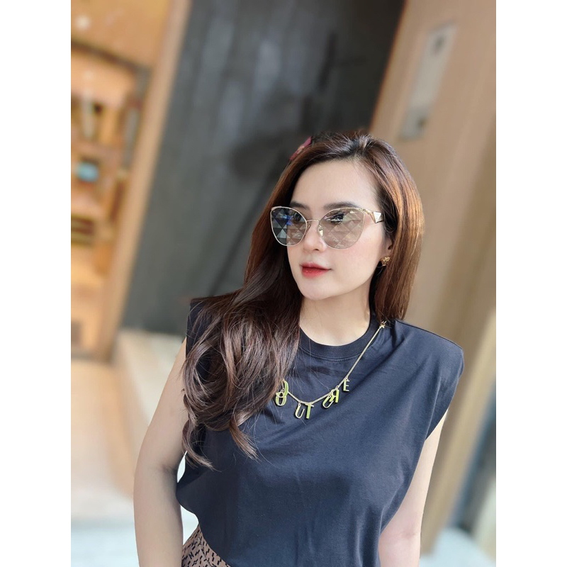 Kính mát PRA.đà mắt mèo sang chảnh càng kim loại,Kính râm mắt mèo hợp kim tròng UV400