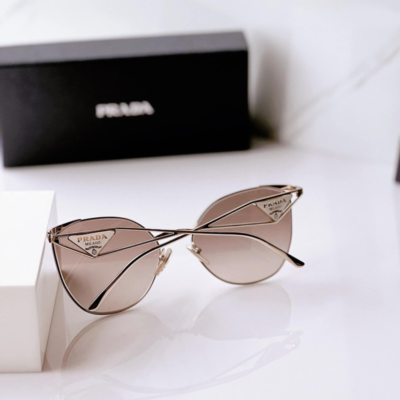 Kính mát PRA.đà mắt mèo sang chảnh càng kim loại,Kính râm mắt mèo hợp kim tròng UV400