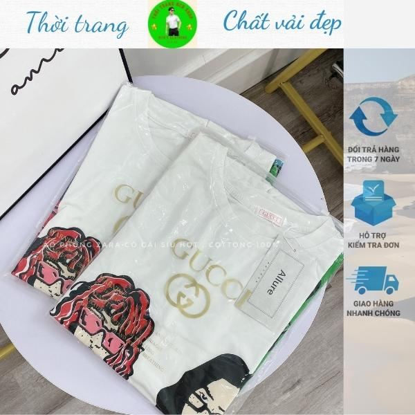 Áo thun nữ hình hai cô gái, chất vải poly thoáng mát, kiểu dáng thời trang trẻ chung