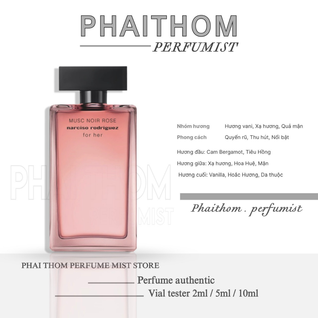 🌟 𝐏𝐇𝐀𝐈𝐓𝐇𝐎𝐌 🌟  Narciso Musc Noir Rose | Nước hoa nữ 🌟
