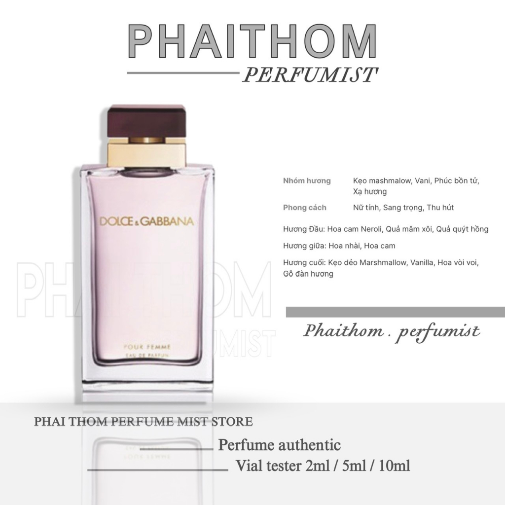 🌟 𝐏𝐇𝐀𝐈𝐓𝐇𝐎𝐌 🌟 D&G Pour Femme | Nước hoa nữ 🌟
