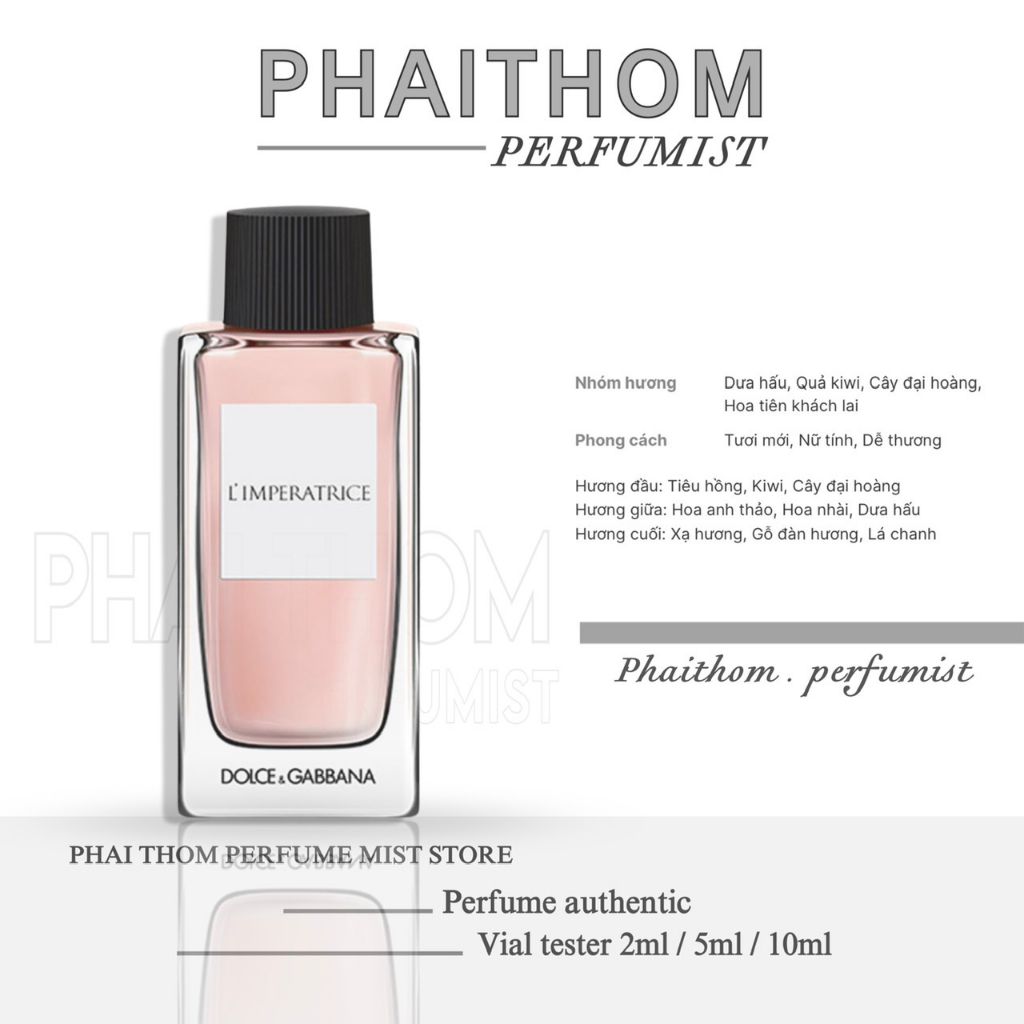 🌟 𝐏𝐇𝐀𝐈𝐓𝐇𝐎𝐌 🌟 D&G 3 L'Imperatrice | Nước hoa nữ 🌟