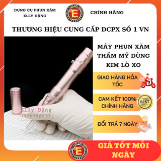 Máy phổ thông phun xăm sử dụng kim lò xo có pin tích điện Elly Đặng dụng cụ xăm