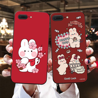 Ốp lưng Iphone 7 Plus / ip 8 Plus in hình thỏ dâu cute