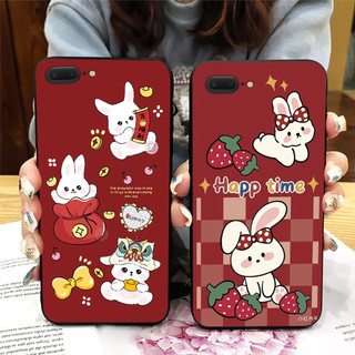 Ốp lưng Iphone 7 Plus / ip 8 Plus in hình thỏ dâu cute