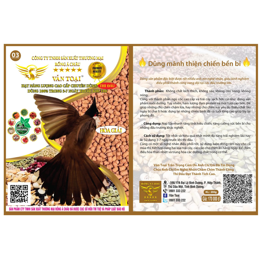 Cám Chào Mào Văn Toại - Cám Cao Cấp Cho Chào Mào