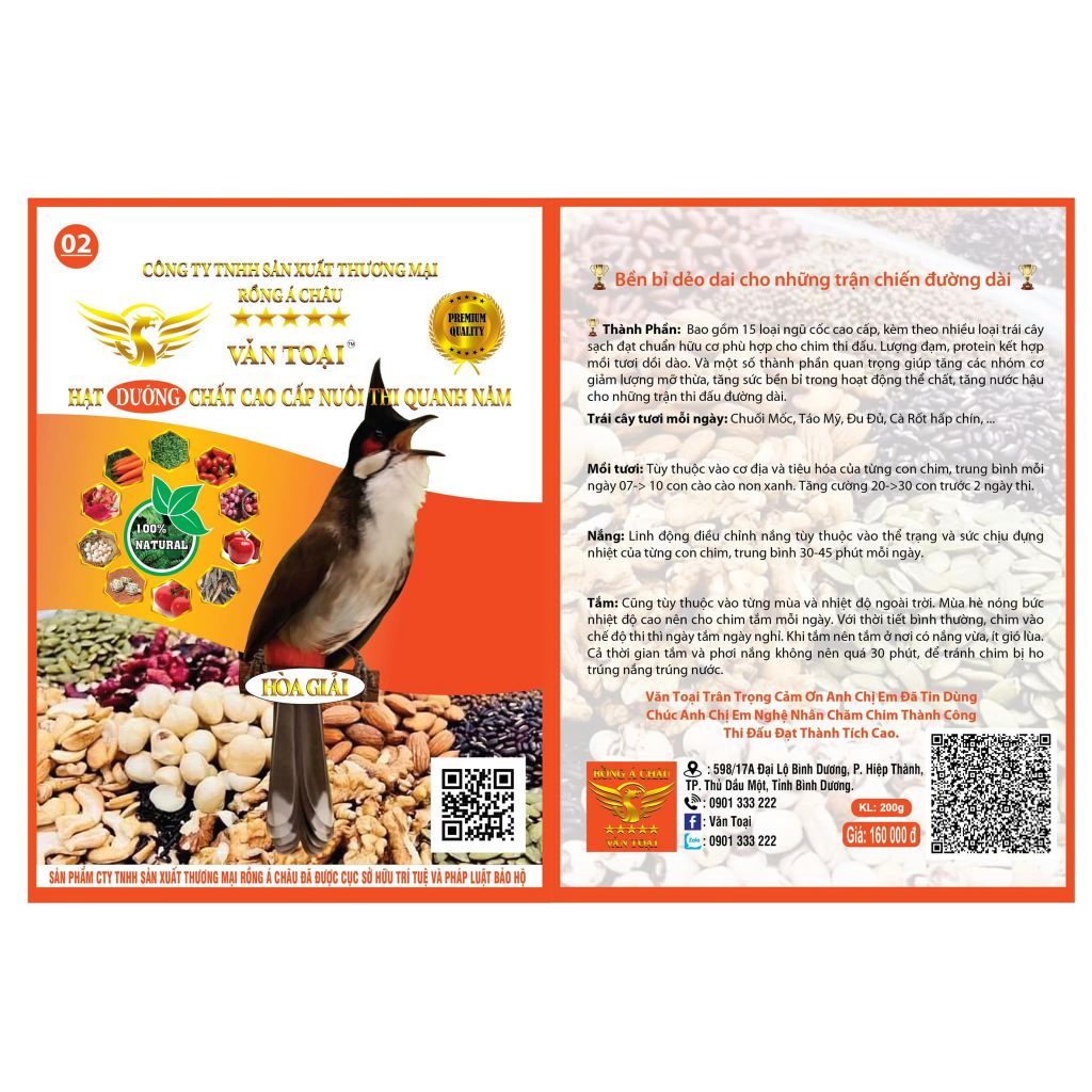 Cám Chào Mào Văn Toại - Cám Cao Cấp Cho Chào Mào