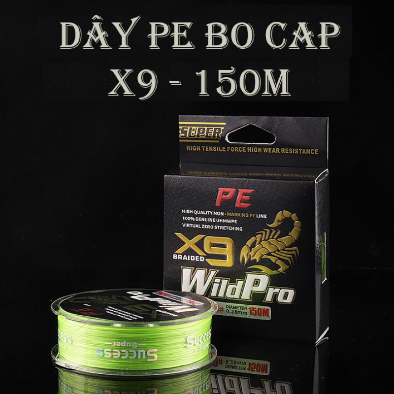 Dây dù cao cấp  PE Lure X9 xanh WildPro dài 150m