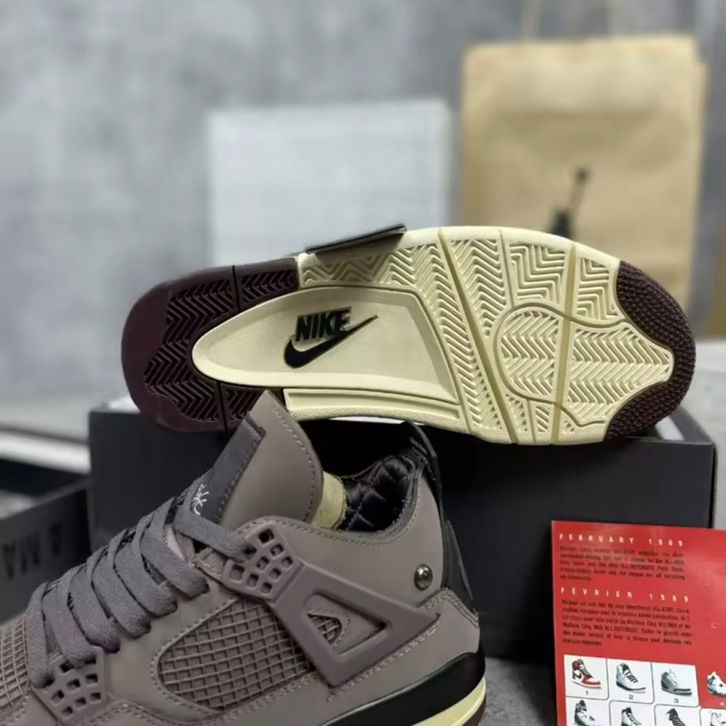 Giày JD4 Retro A MA Maniere Violet Ore - Jodan4 Nâu Đế Kem Cao Cấp