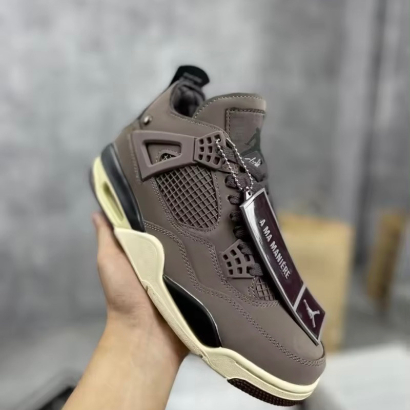 Giày JD4 Retro A MA Maniere Violet Ore - Jodan4 Nâu Đế Kem Cao Cấp