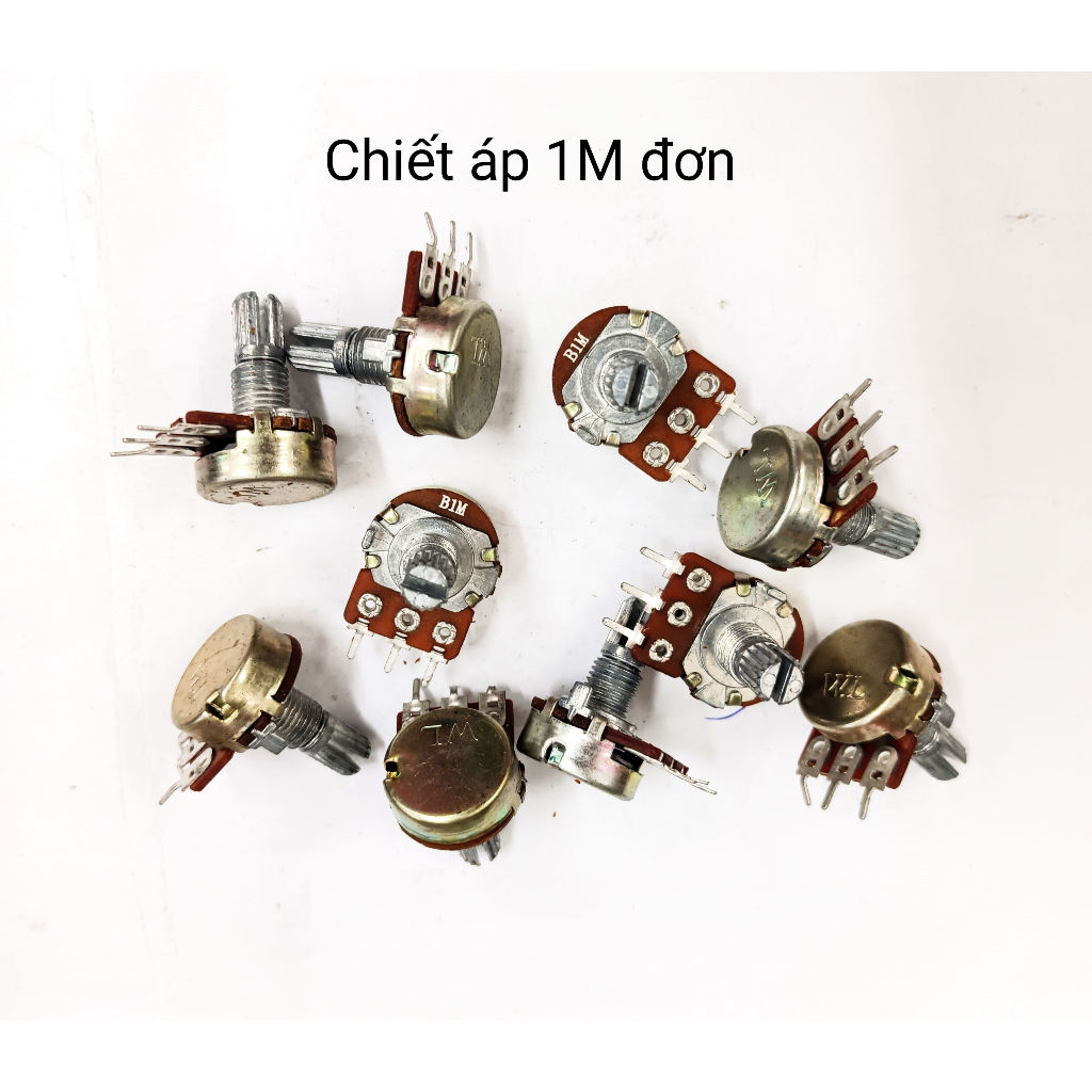 Combo 10 chiếc chiết áp đơn 1 loại 1K / 2K / 5K / 10K / 20K / 50K / 100K / 250K /500K / 1M