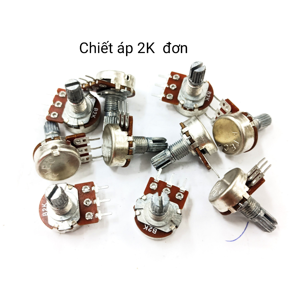 Combo 10 chiếc chiết áp đơn 1 loại 1K / 2K / 5K / 10K / 20K / 50K / 100K / 250K /500K / 1M
