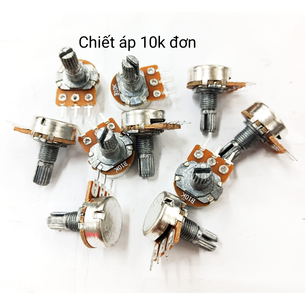 Combo 10 chiếc chiết áp đơn 1 loại 1K / 2K / 5K / 10K / 20K / 50K / 100K / 250K /500K / 1M