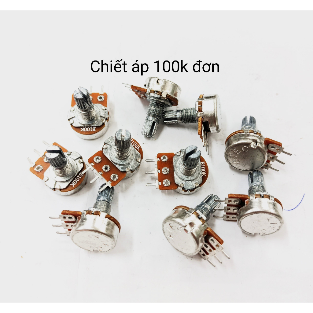 Combo 10 chiếc chiết áp đơn 1 loại 1K / 2K / 5K / 10K / 20K / 50K / 100K / 250K /500K / 1M